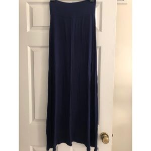 Navy Blue Maxi Skirt